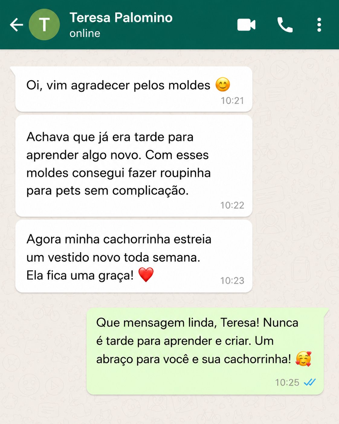Avaliação de cliente do PetStyle